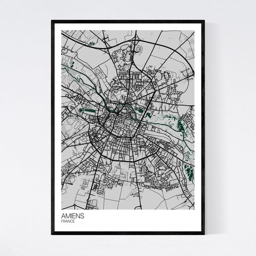 Map of Amiens, France