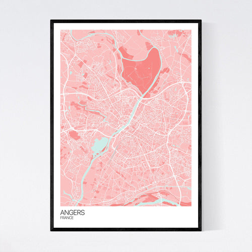 Map of Angers, France