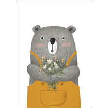 Load image into Gallery viewer, Bear with Flowers Print