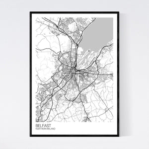 Belfast City Map Print