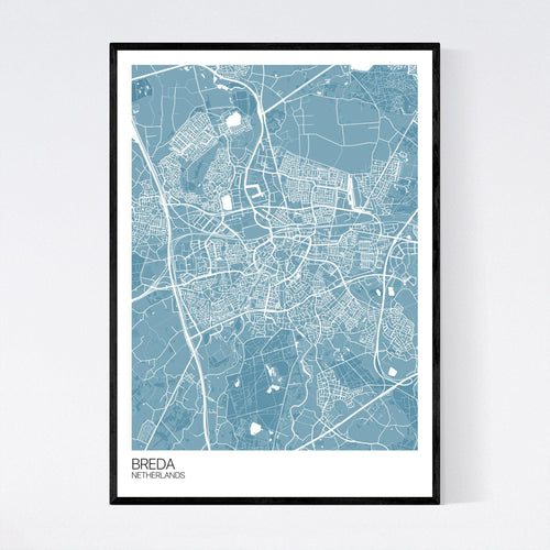 Map of Breda, Netherlands
