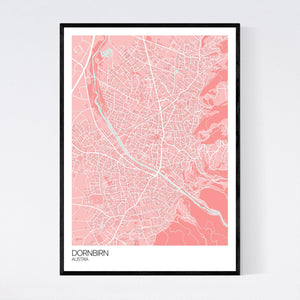 Dornbirn City Map Print