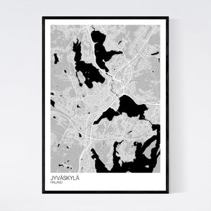 Jyväskylä City Map Print