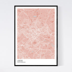 Leeds City Map Print