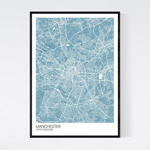 Manchester City Map Print