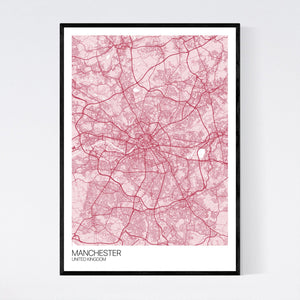 Map of Manchester, United Kingdom