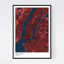 Load image into Gallery viewer, New York City Map Print