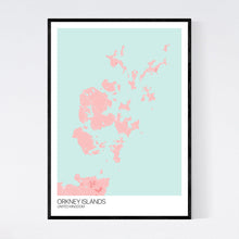 Load image into Gallery viewer, Orkney Islands Island Map Print