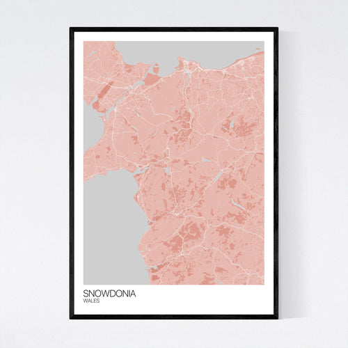 Map of Snowdonia, Wales