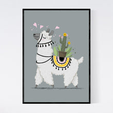 Load image into Gallery viewer, Lovable Lama with a Cactus Print