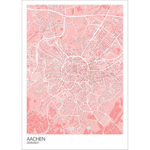 Map of Aachen, Germany
