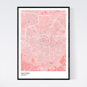 Map of Aachen, Germany