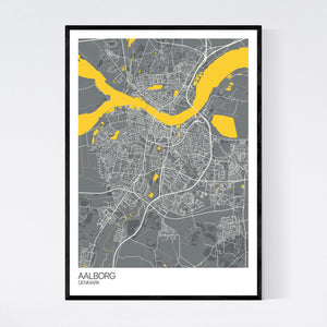 Aalborg City Map Print