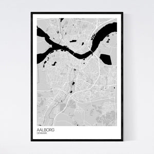 Aalborg City Map Print