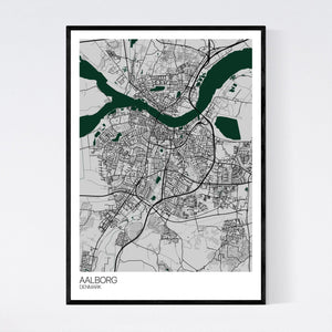 Aalborg City Map Print