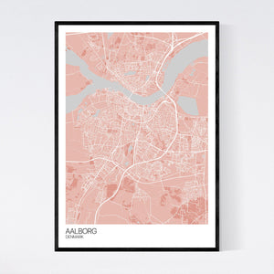 Aalborg City Map Print
