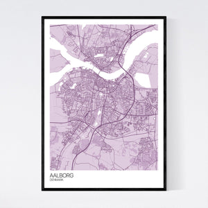 Aalborg City Map Print