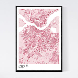 Aalborg City Map Print