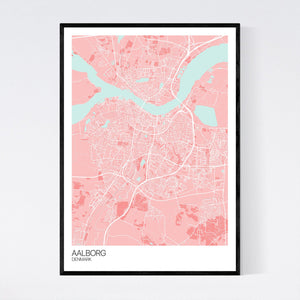 Aalborg City Map Print