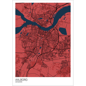 Map of Aalborg, Denmark