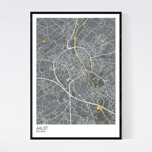 Aalst City Map Print