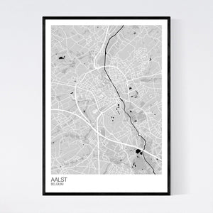 Aalst City Map Print