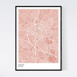 Aalst City Map Print