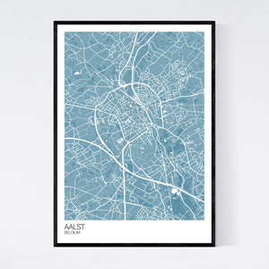 Aalst City Map Print