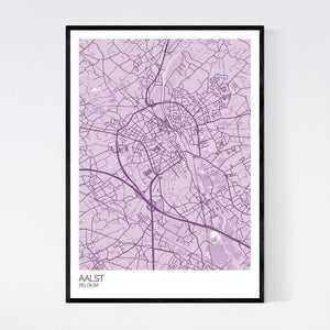 Aalst City Map Print