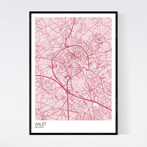 Aalst City Map Print