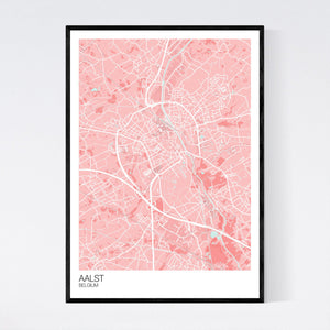 Aalst City Map Print
