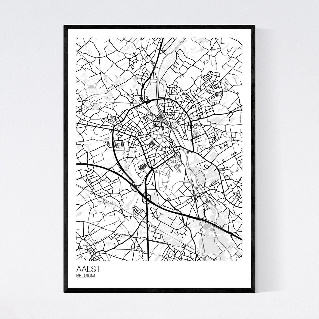 Map of Aalst, Belgium