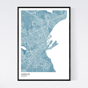 Aarhus City Map Print