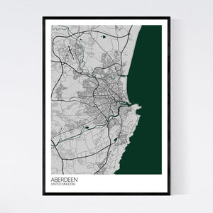 Aberdeen City Map Print