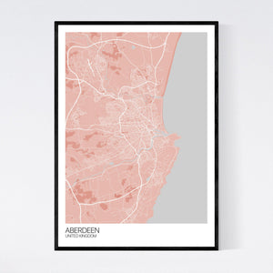 Aberdeen City Map Print