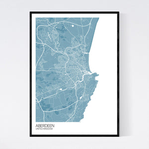 Aberdeen City Map Print