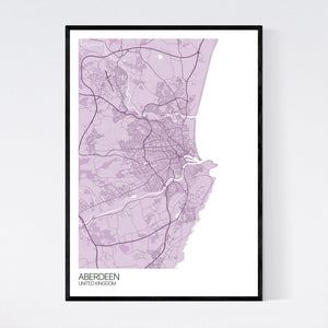 Aberdeen City Map Print