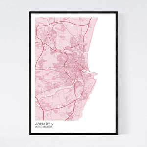 Aberdeen City Map Print