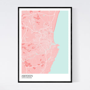 Aberdeen City Map Print