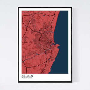 Aberdeen City Map Print