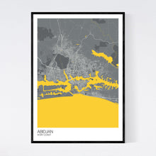 Load image into Gallery viewer, Abidjan City Map Print