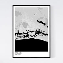 Load image into Gallery viewer, Abidjan City Map Print