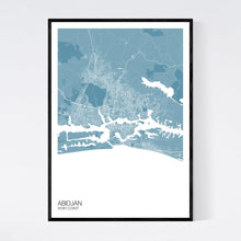 Load image into Gallery viewer, Abidjan City Map Print