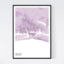 Load image into Gallery viewer, Abidjan City Map Print