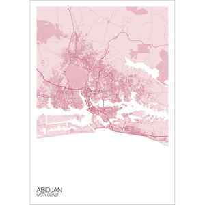 Map of Abidjan, Ivory Coast