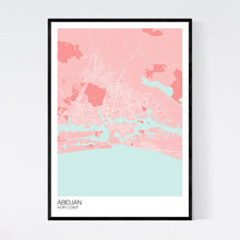 Load image into Gallery viewer, Abidjan City Map Print
