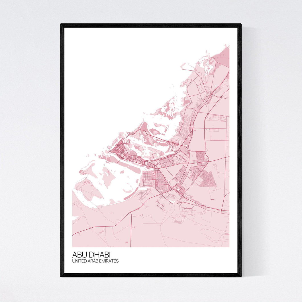 Abu Dhabi City Map Print