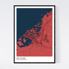 Load image into Gallery viewer, Abu Dhabi City Map Print