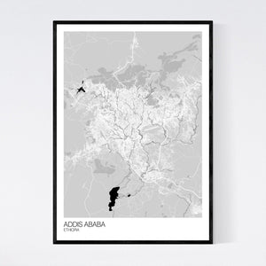 Addis Ababa City Map Print