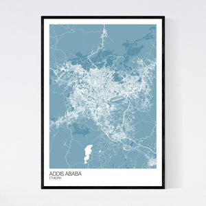Addis Ababa City Map Print